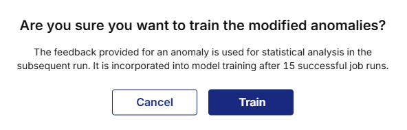 Train model based on anomaly